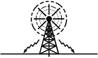 Logo of an antenna tower for KD5YES